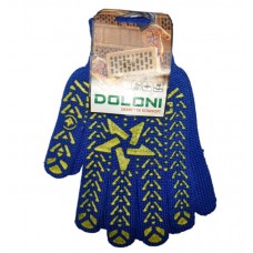 Рукавички Doloni 587 (блакитні, із візерунком зірки)