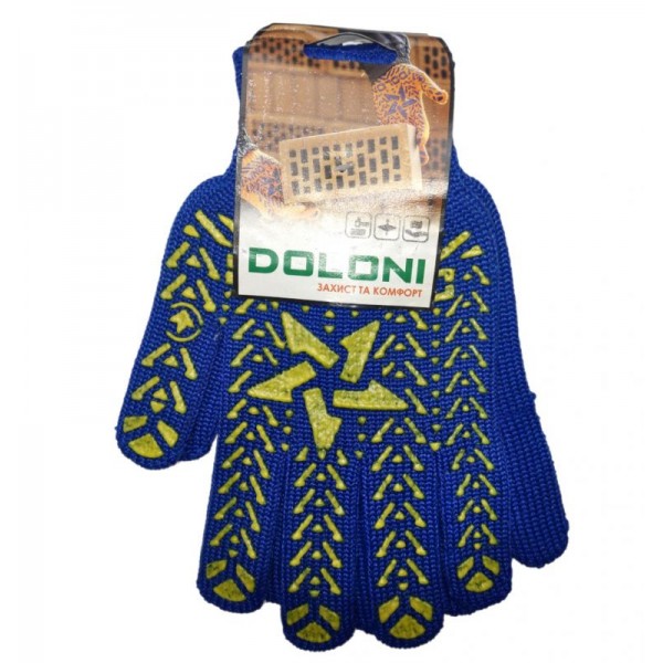 Рукавички Doloni 587 (блакитні, із візерунком зірки)
